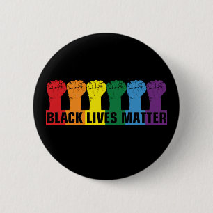 Black Lives Matter _ BLM Rainbow 6 Cm Round Badge