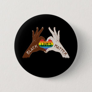 Black Lives Matter - BLM Rainbow 6 Cm Round Badge