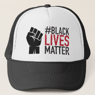 Black Lives Matter BLM Raised Fist Clinched Fist Trucker Hat