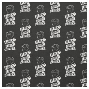 black lives matter blm ribbon fist protest pattern fabric