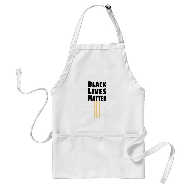 Black Lives Matter BLM three Yellow Stripes Standard Apron (Front)