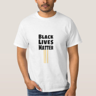 Black Lives Matter BLM three Yellow Stripes T-Shirt