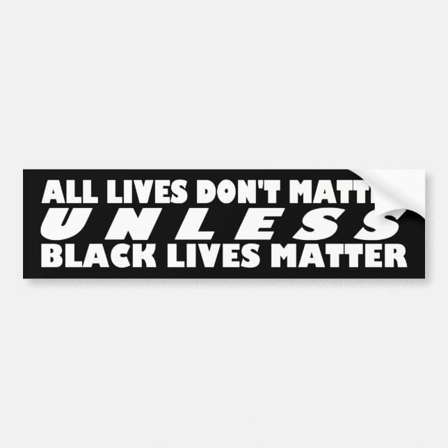 BLACK LIVES MATTER BUMPER STICKER (Front)