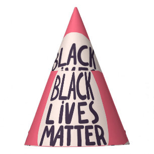 Black lives matter, calligraphic pattern party hat