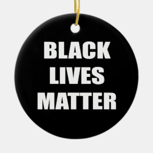BLACK LIVES MATTER CERAMIC TREE DECORATION