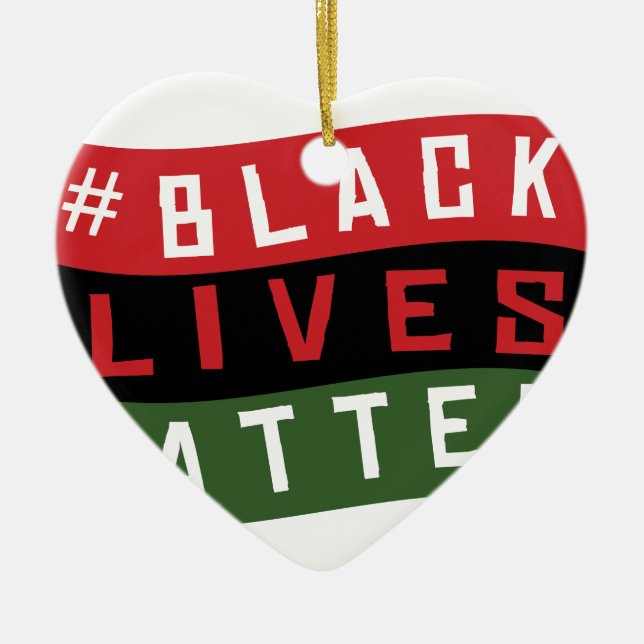 Black Lives Matter Ceramic Tree Decoration (Front)