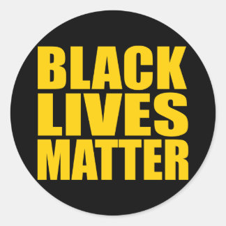 "BLACK LIVES MATTER" CLASSIC ROUND STICKER