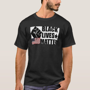 black lives matter Collection with USA Flag T-Shirt
