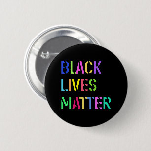 Black Lives Matter Colorful Stencil Design 01 6 Cm Round Badge