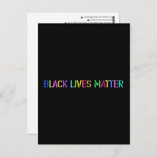 Black Lives Matter Colourful Stencil 02 Postcard