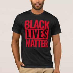 Black Lives Matter Custom Simple Red T-Shirt