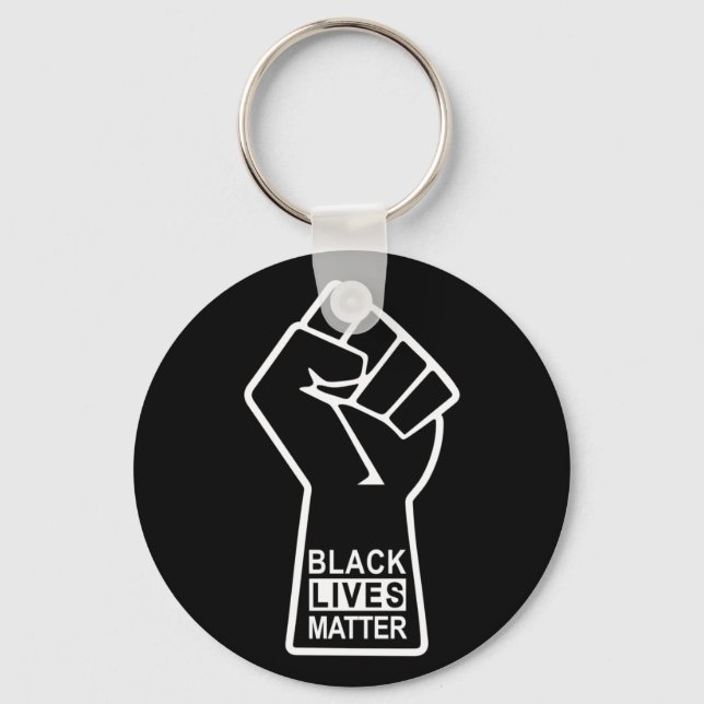 Black lives matter, fist fighting, BLM Key Ring (Front)