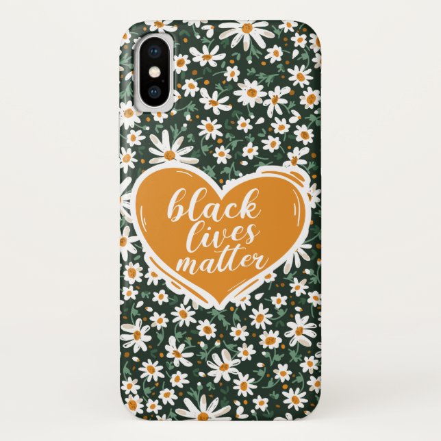Black Lives Matter Flower Phone Case (Back)