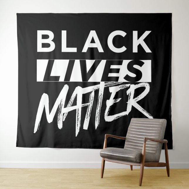 Black lives matter giant huge tapestry (In Situ (Horizontal))