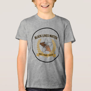 Black Lives Matter Kids T-Shirt Equality, Justic Tri-Blend Shirt
