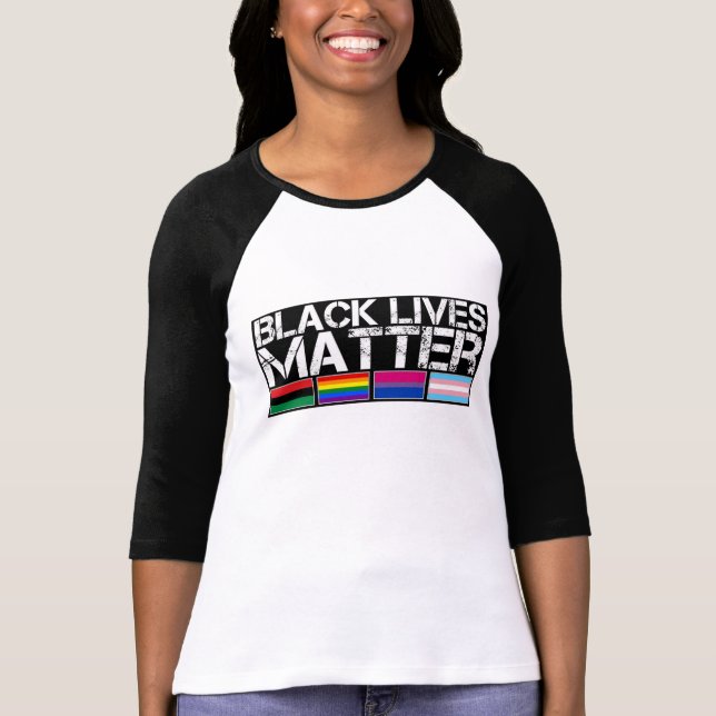 Black Lives Matter LGBT Baseball Long-Sleeve T-Shirt (Front)