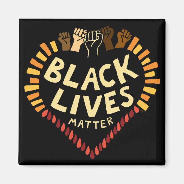 Black Lives Matter Magnet ~ dark (Front)