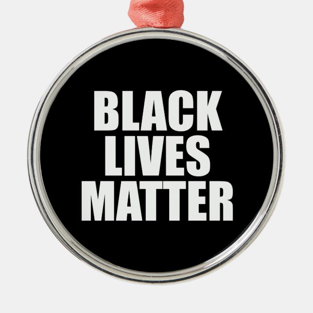Black Lives Matter Metal Tree Decoration (Front)