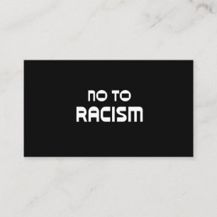 Black Lives Matter No To Racism Business Card