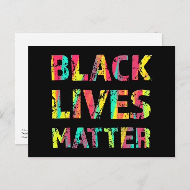 Black Lives Matter Painting 01 Rise Up Reminder Postcard (Front/Back)