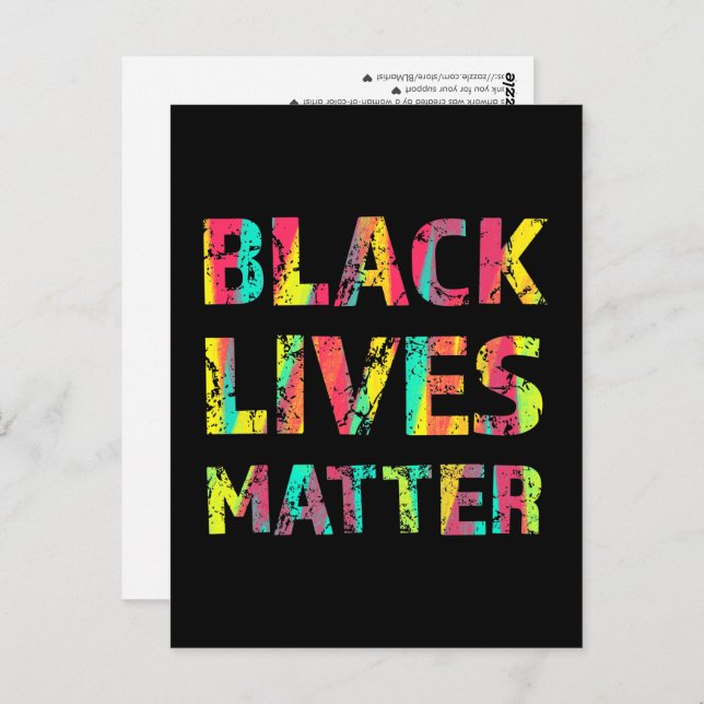 Black Lives Matter Painting 01 Take A Stand Postcard (Front/Back)