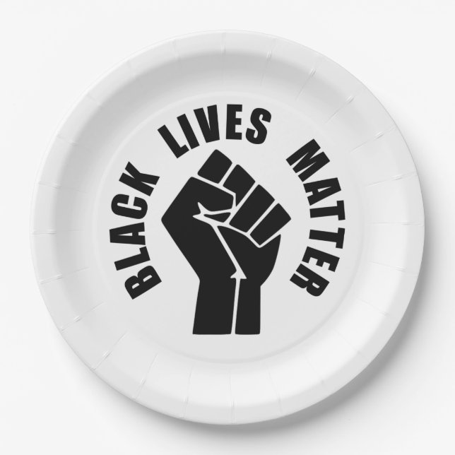 Black Lives Matter Paper Plate (Front)