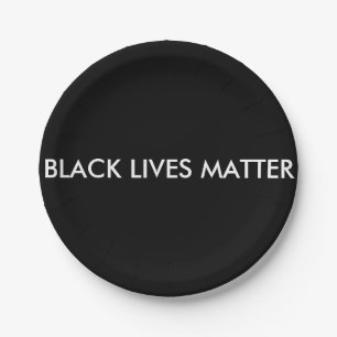 Black Lives Matter Paper Plate, BLM Plate