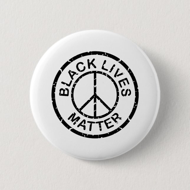 black lives matter peace sign 6 cm round badge (Front)