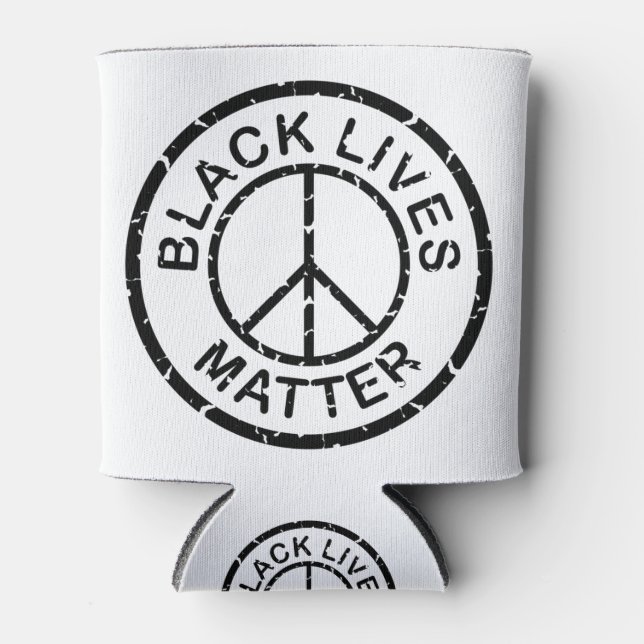 black lives matter peace sign can cooler (Front)