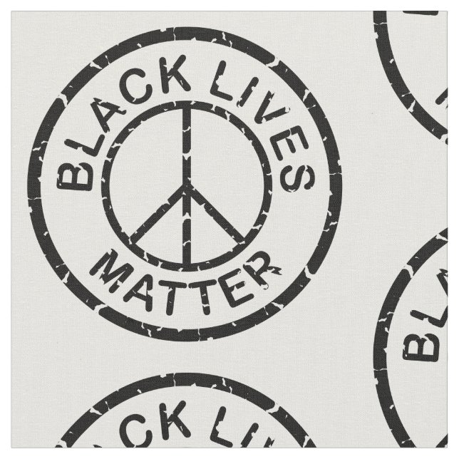 black lives matter peace sign fabric (Close Up)