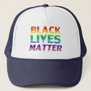 "Black lives matter" pride rainbow colours - hat