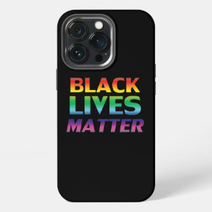 Black Lives Matter rainbow typography lgbt black iPhone 13 Pro Case