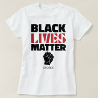 Black Lives Matter Raised Fist Name Customised