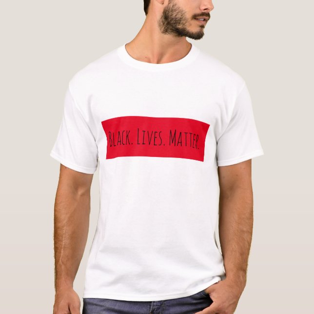 Black Lives Matter Red Rectangle T-Shirt (Front)