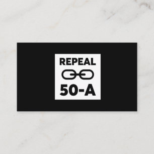 Black Lives Matter Repeal 50 A Business Card