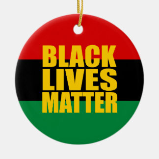 "BLACK LIVES MATTER" single-sided Ceramic Tree Decoration