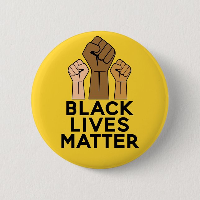 Black Lives Matter - Solidarity Fist Pump 6 Cm Round Badge (Front)