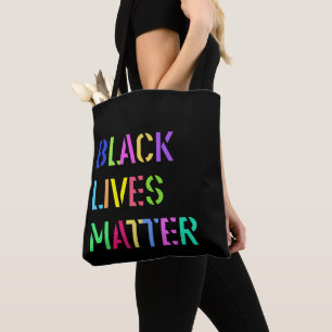 Black Lives Matter Stencil 01 Multi Sizes & Styles Tote Bag