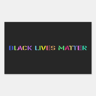Black Lives Matter Stencil 02 Uprising Multi Style Rectangular Sticker