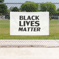 Black Lives Matter white black modern typography