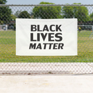 Black Lives Matter white black modern typography Banner