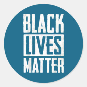 Black lives men women blm human rights black classic round sticker