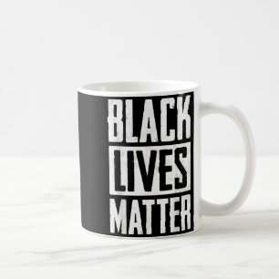 Black lives men women blm human rights black coffee mug