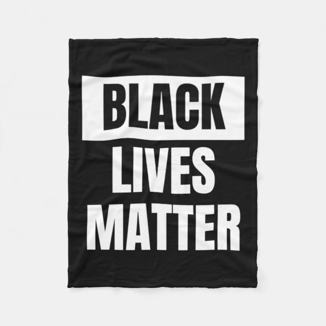 Black Lives Pastel Blue Background Sticker  Fleece Blanket (Front)