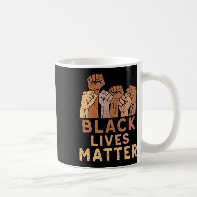 Black Lives Problem Blm Human Rights Black History Coffee Mug (Right)