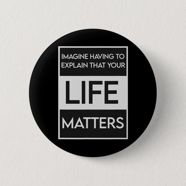 Black Lives Problem Blm Resist - Engage In The Det 6 Cm Round Badge (Front)