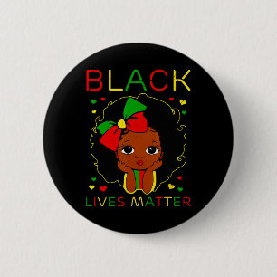 Black Lives Problem Little Melanin Princess Black  6 Cm Round Badge