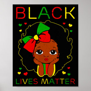 Black Lives Problem Little Melanin Princess Black  Poster