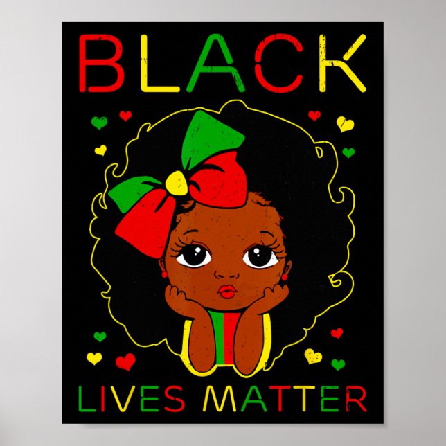Black Lives Problem Little Melanin Princess Black  Poster (Front)