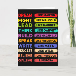 Black Lives S Black Leaders Black History Month Card